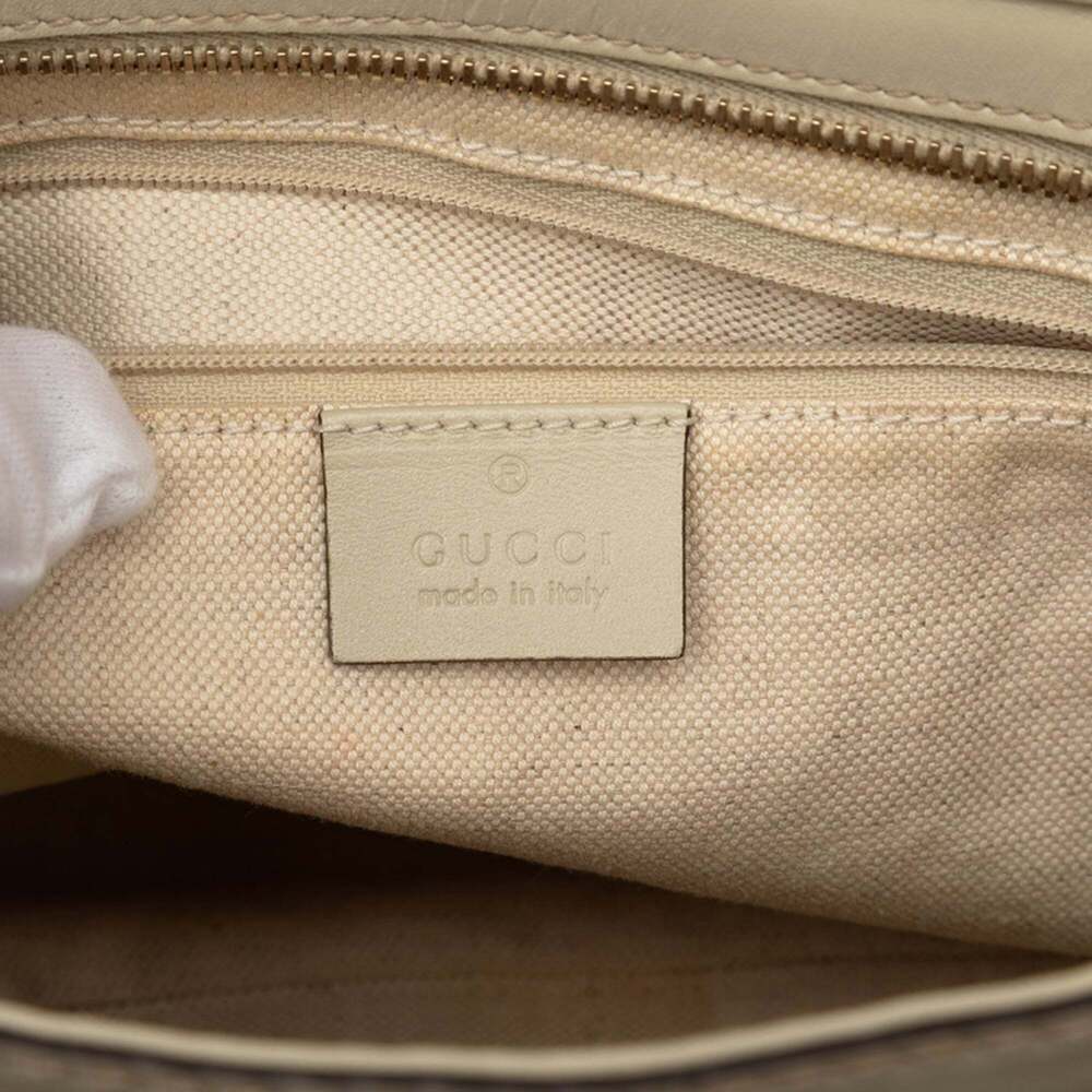GUCCI Authentic Cream Leather Shoulder Bag - Picture 5 of 7